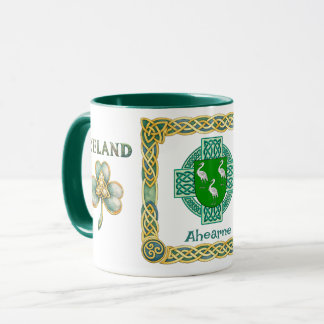 Taza Ahearne Cruz Celta Escudo Irlandés