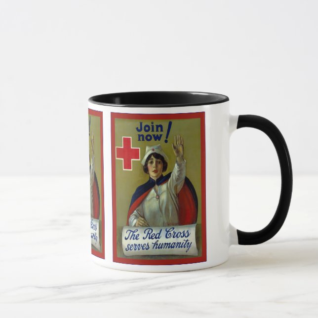 Taza ¡Ahora únase a! enfermera del ~Vintage (Derecha)