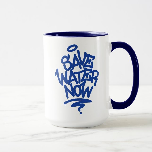 Taza Ahorre agua ahora (Derecha)