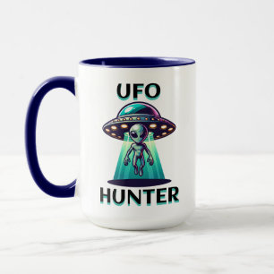 Taza Ai Art con OVNIs denunciando a un extranjero