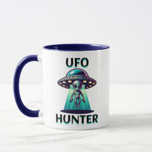 Taza Ai Art con OVNIs denunciando a un extranjero