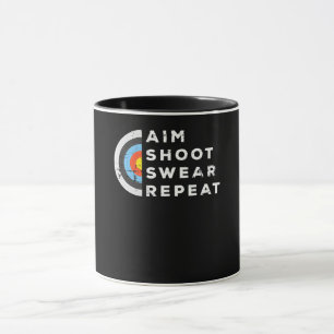 Taza Aim Shoot Swear Repetir Regalo de Archer de vestua