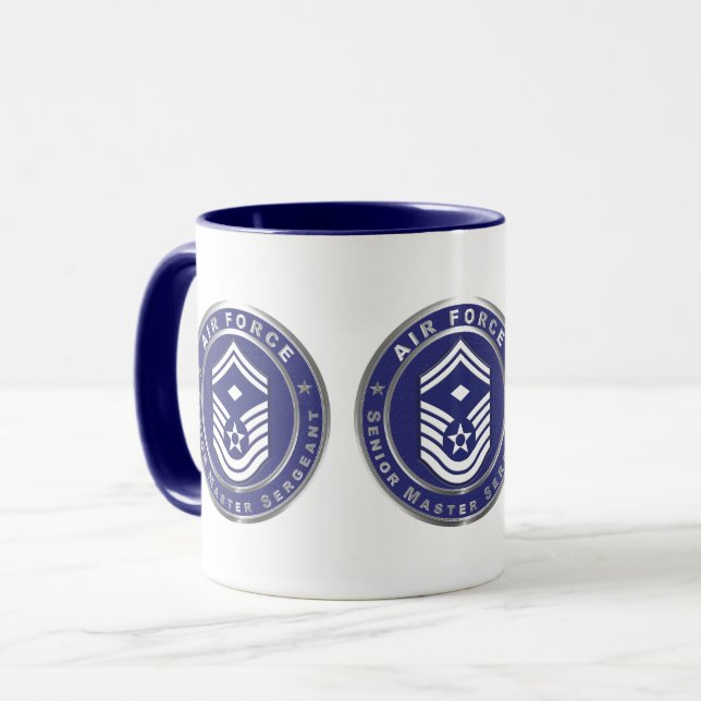 Taza Air Force Senior Master Sergeant SMSgt (Anverso izquierdo)