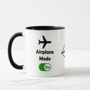 Taza "Air Plane Mode On" cita graciosa Diseño de Silenc
