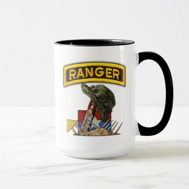 Taza Airborne Rangers Veterans Vets LRRP (Derecha)