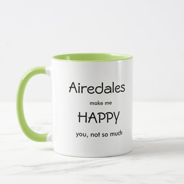 Taza Airedales me hacen feliz (Izquierda)