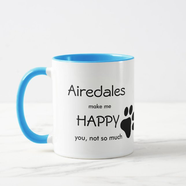 Taza Airedales me hacen feliz (Izquierda)