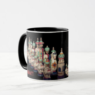 Taza Ajedrez Shakhmaty negro rojo Ultimate ruso