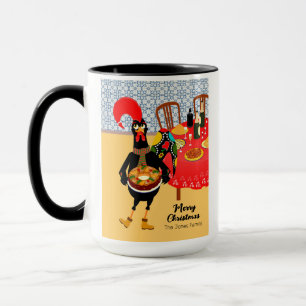 Taza Al gallo portugués le encanta el pastel de rey