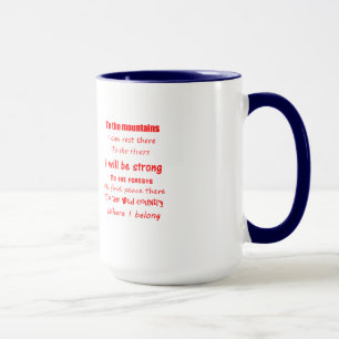 Taza Al País Salvaje - Texto Rojo