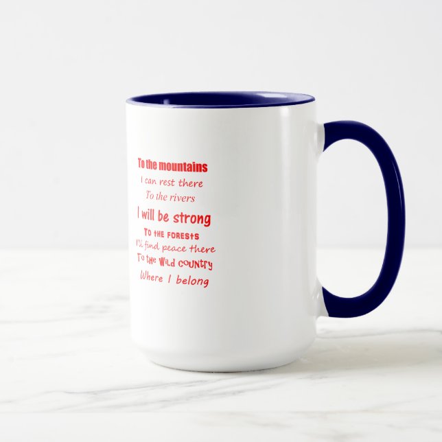 Taza Al País Salvaje - Texto Rojo (Derecha)