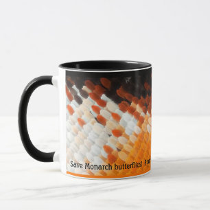 Taza ala de mariposa monarca