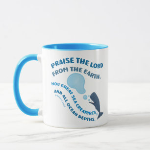 Taza Alabar al Señor ballena versículo salmos cristiano