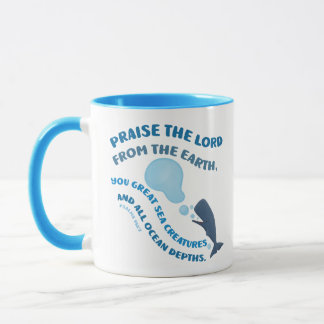 Taza Alabar al Señor ballena versículo salmos cristiano