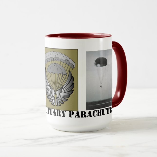 Taza Alas civiles de paracaidistas militares 15oz Mug (Anverso derecho)
