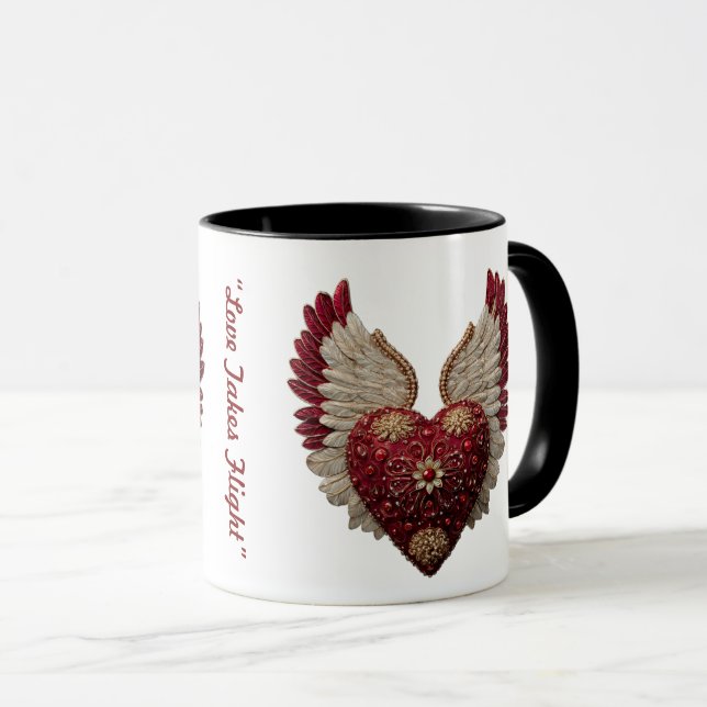 Taza "Alas de Amor Carmesí" (Anverso derecho)