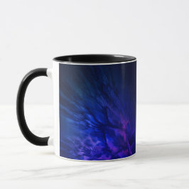 Taza Alas místicas con plumas azules profundas