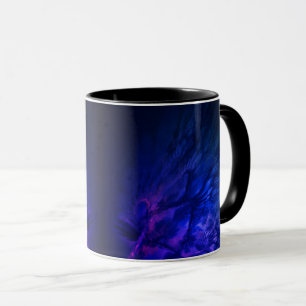 Taza Alas místicas con plumas azules profundas