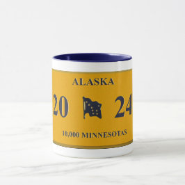 Taza Alaska License Plate mug