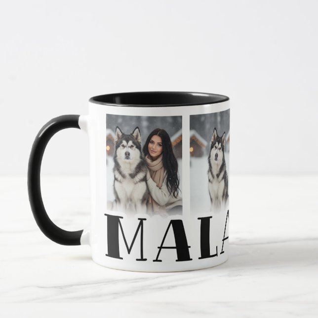 Taza Alaskan Malamute Custom Photo Dog Lovers (Izquierda)