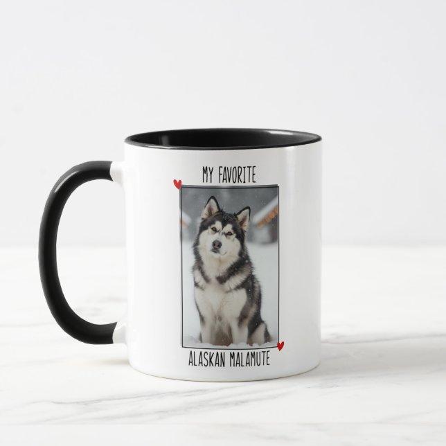 Taza Alaskan Malamute Personalized Photo Dog Lover (Izquierda)