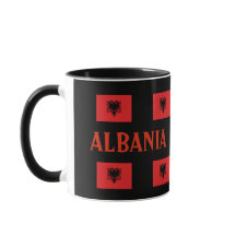Albania: Mug de bandera moderna