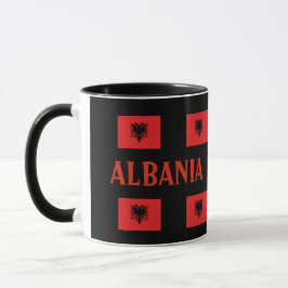 Taza Albania: Mug de bandera moderna