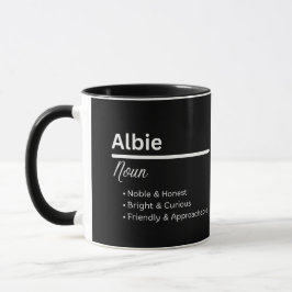 Taza Albie Boy Name Definition Personalized Mug