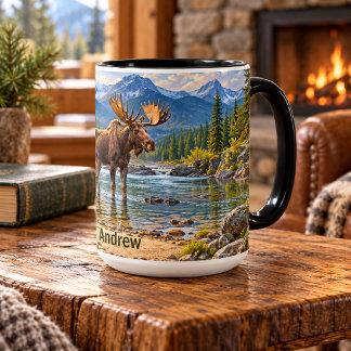 Taza Alce Personalizado Río Monte