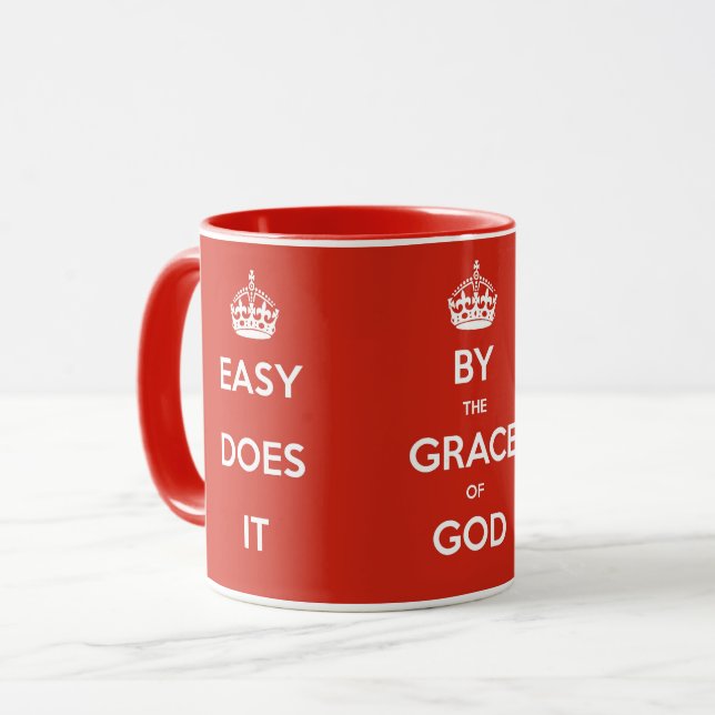Taza Alcoholics Anonymous Slogans  Mug (Red) (Anverso izquierdo)