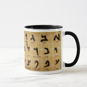 Taza Alef Bet Mug, antiguo hebreo