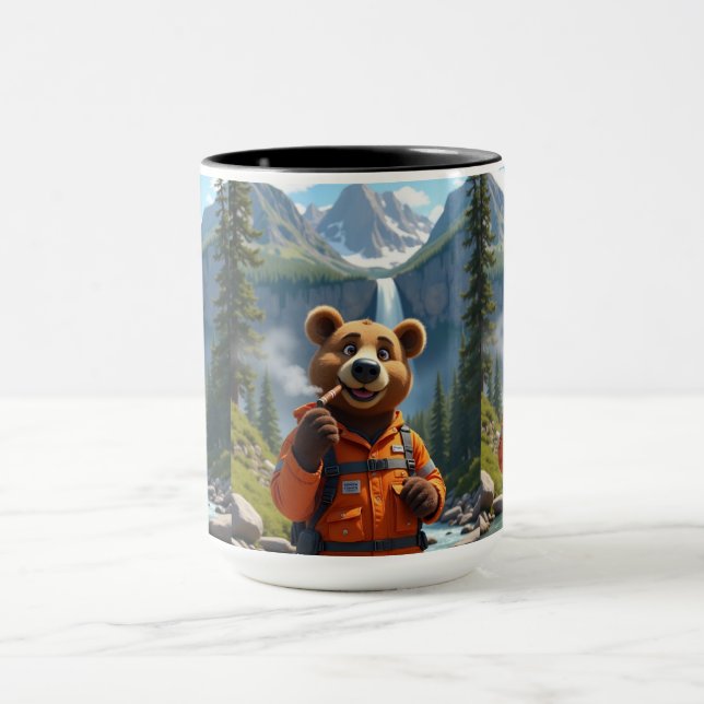 Taza Alegre abrazo del oso de rescate (Centro)
