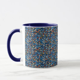 Taza Alegre Ditsy Wildflower Print Indigo Blue Mug