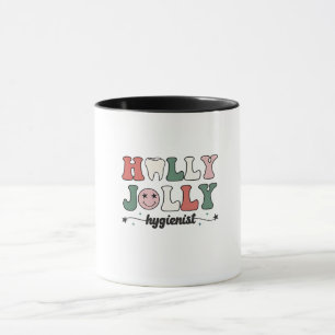 Taza Alegre e higienista dental dentista Navidad Santa