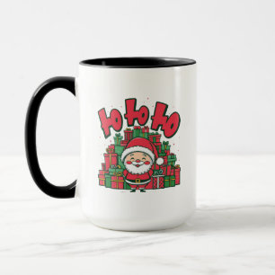 Taza Alegre Papá Noel de Dibujos Animados Navidad