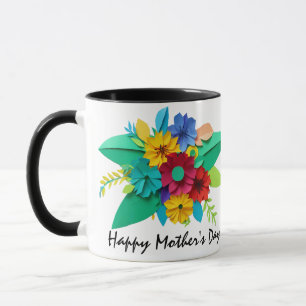 Taza Alegre peluche de papel de corte