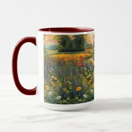 Taza Alegre recuperador de oro frotándose al amanecer