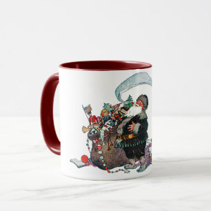 Taza Alegre Viejo Duende de Navidad, Jessie Willcox Smi