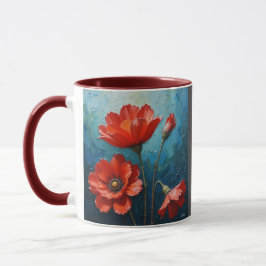 Taza Alegría de las flores rojas