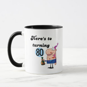 Taza Alegrías a 80 camisetas y regalos del cumpleaños