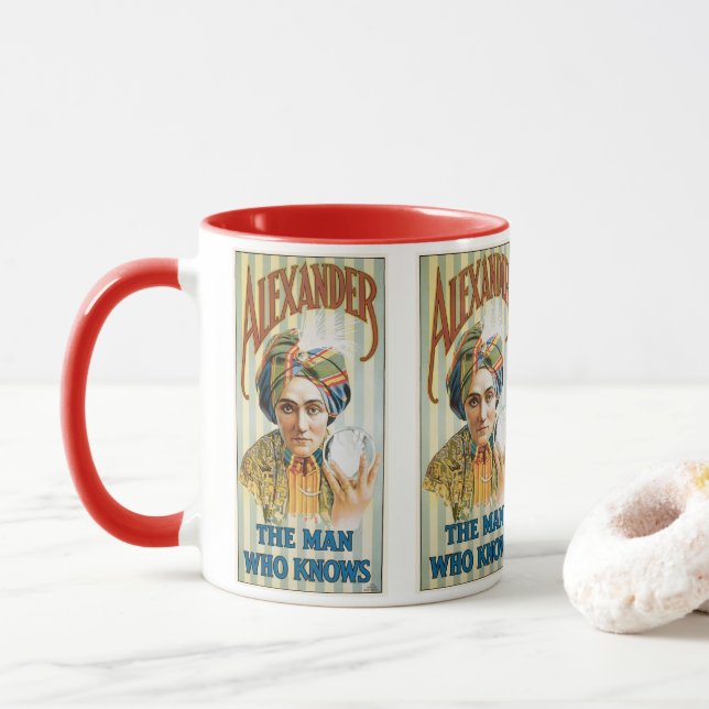 Taza Alejandro, el hombre que sabe, el Poster de la mag (Con donut)