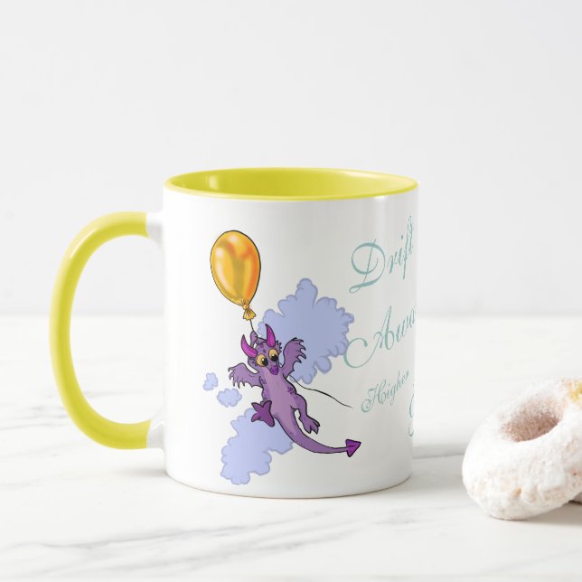 Taza Alejarse del dragón de globo (Con donut)