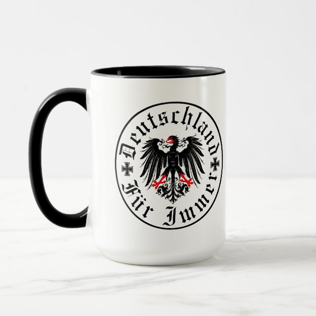 Taza Alemán/Deutschland Forever/águila/cruz de hierro (Izquierda)