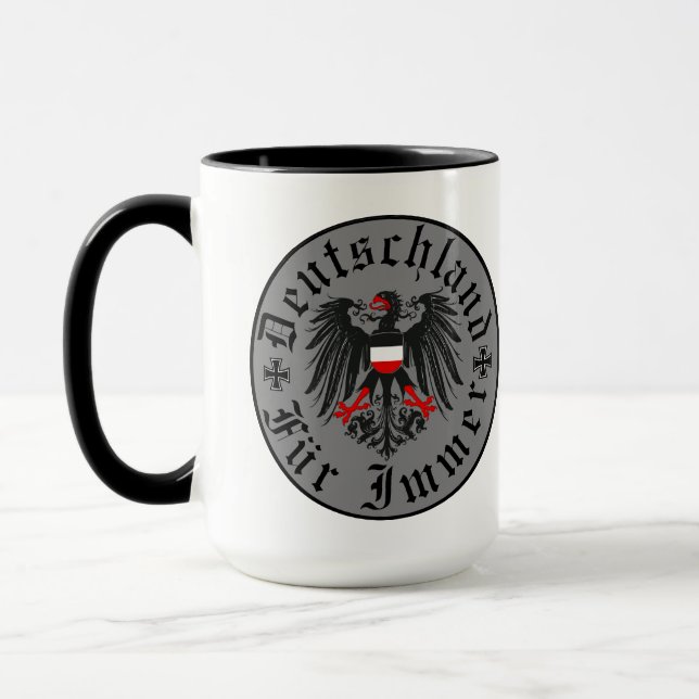 Taza Alemán/Deutschland Forever/águila/cruz de hierro (Izquierda)