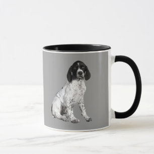 Taza alemana del perrito del indicador de pelo