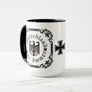Taza Alemania/Deutschland Por siempre/águila negra/cruz