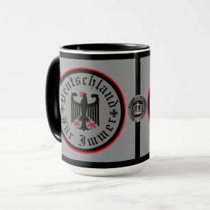 Taza Alemania/Deutschland Por Siempre/águila negra/cruz