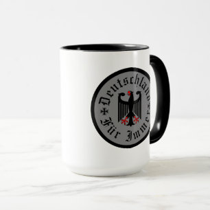 Taza Alemania/Deutschland Por siempre/águila negra/cruz
