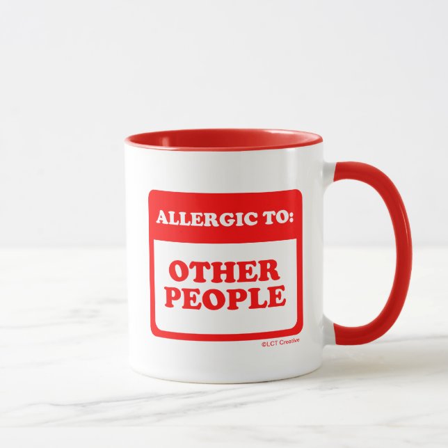 Taza Alérgico a otras personas (Derecha)