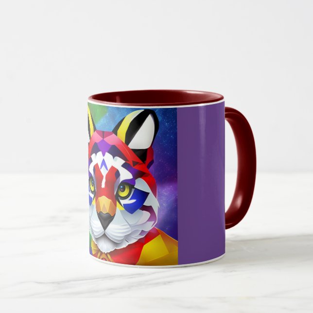 Taza Alexander's Cat purple and maroon center combo mug (Anverso derecho)